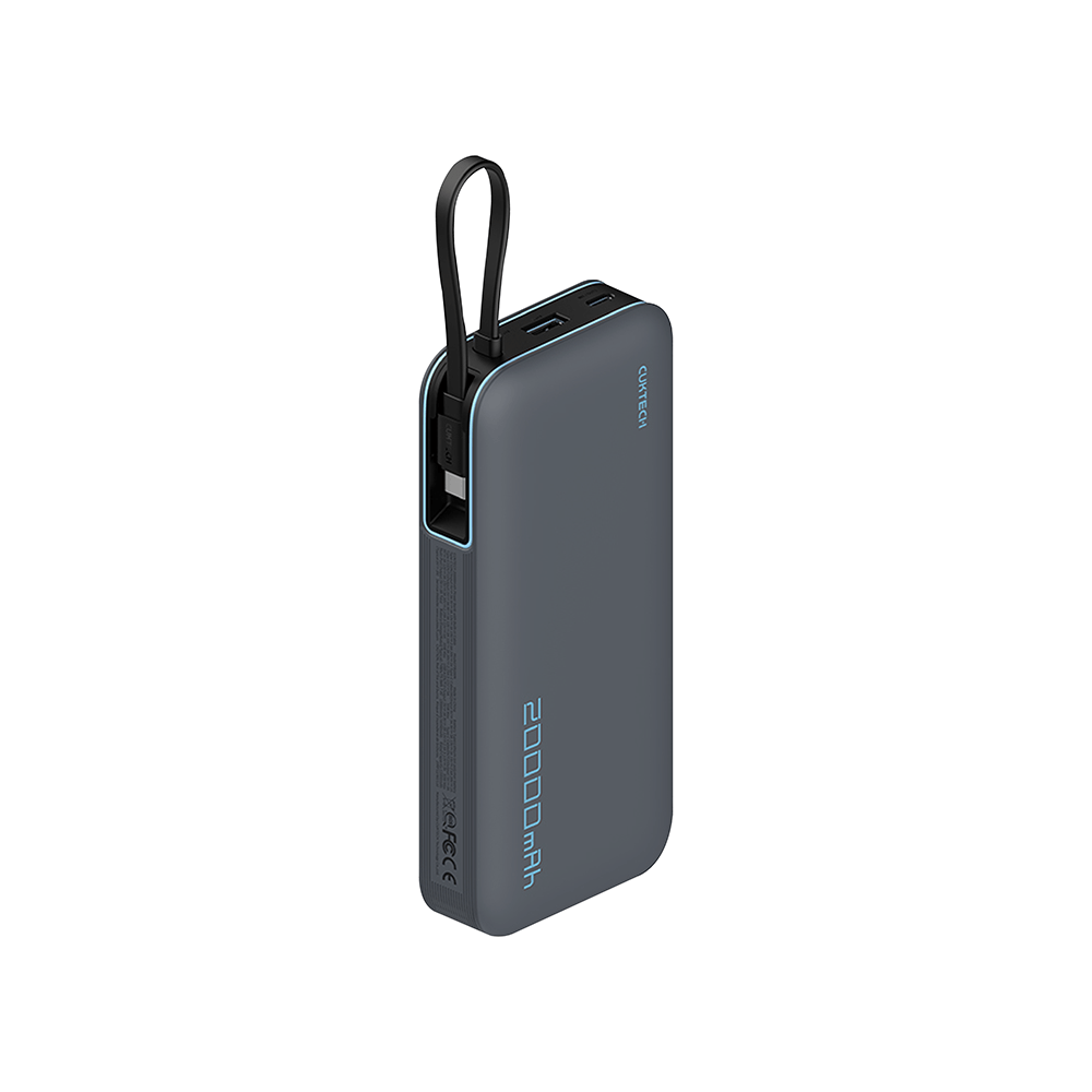 แบตเตอรี่สำรอง CUKTECH AURA PB200N 20000 mAh สีเทา จ่ายไฟรวมสูงสุด 55W